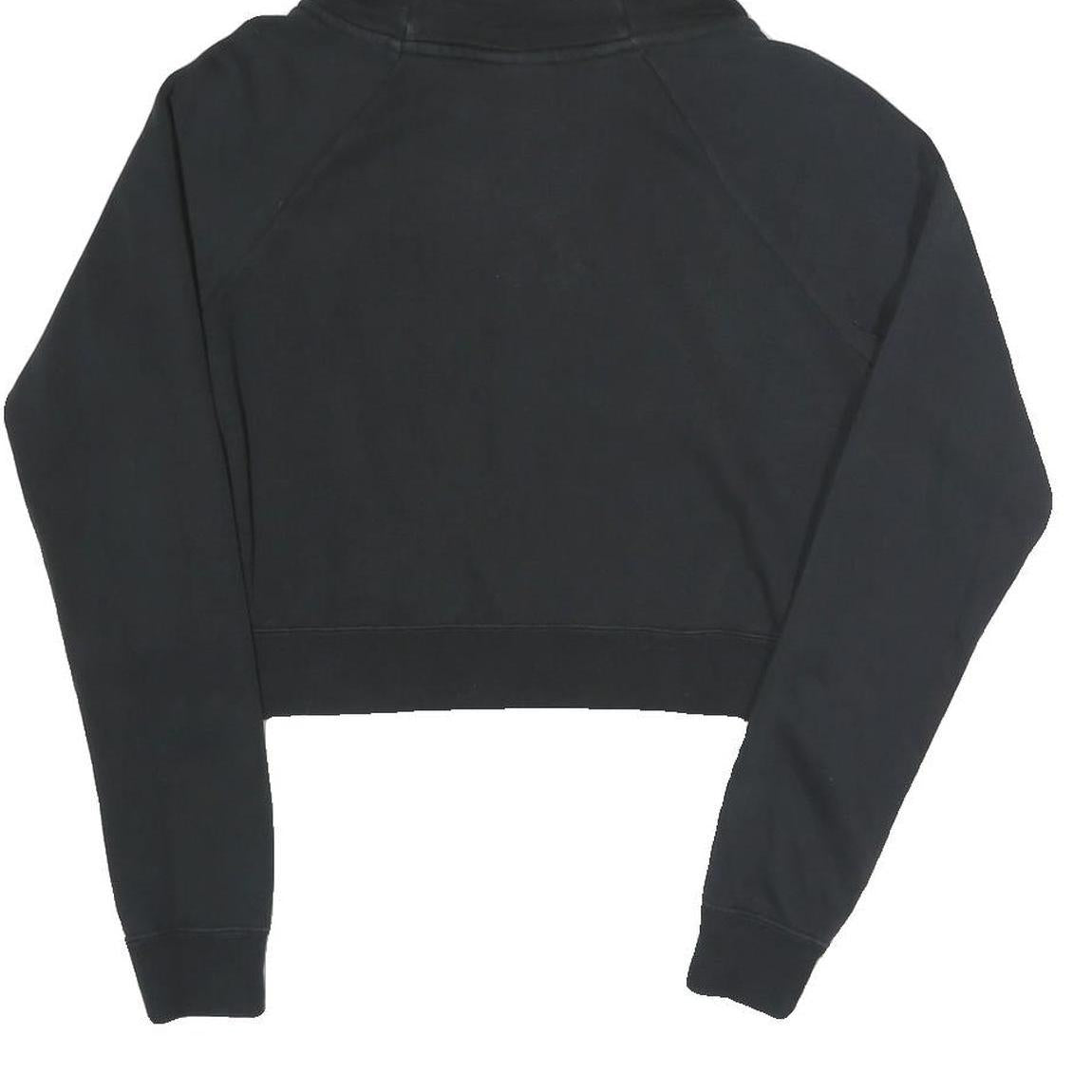 NIKE Womens Black Hoodie S Cotton Blend Pullover Logo Sweatshirt