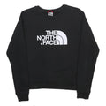THE NORTH FACE Womens Black Logo Crew Neck XS Cotton Blend Sweatshirt