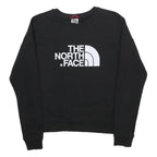 THE NORTH FACE Womens Black Logo Crew Neck XS Cotton Blend Sweatshirt
