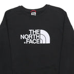 THE NORTH FACE Womens Black Logo Crew Neck XS Cotton Blend Sweatshirt
