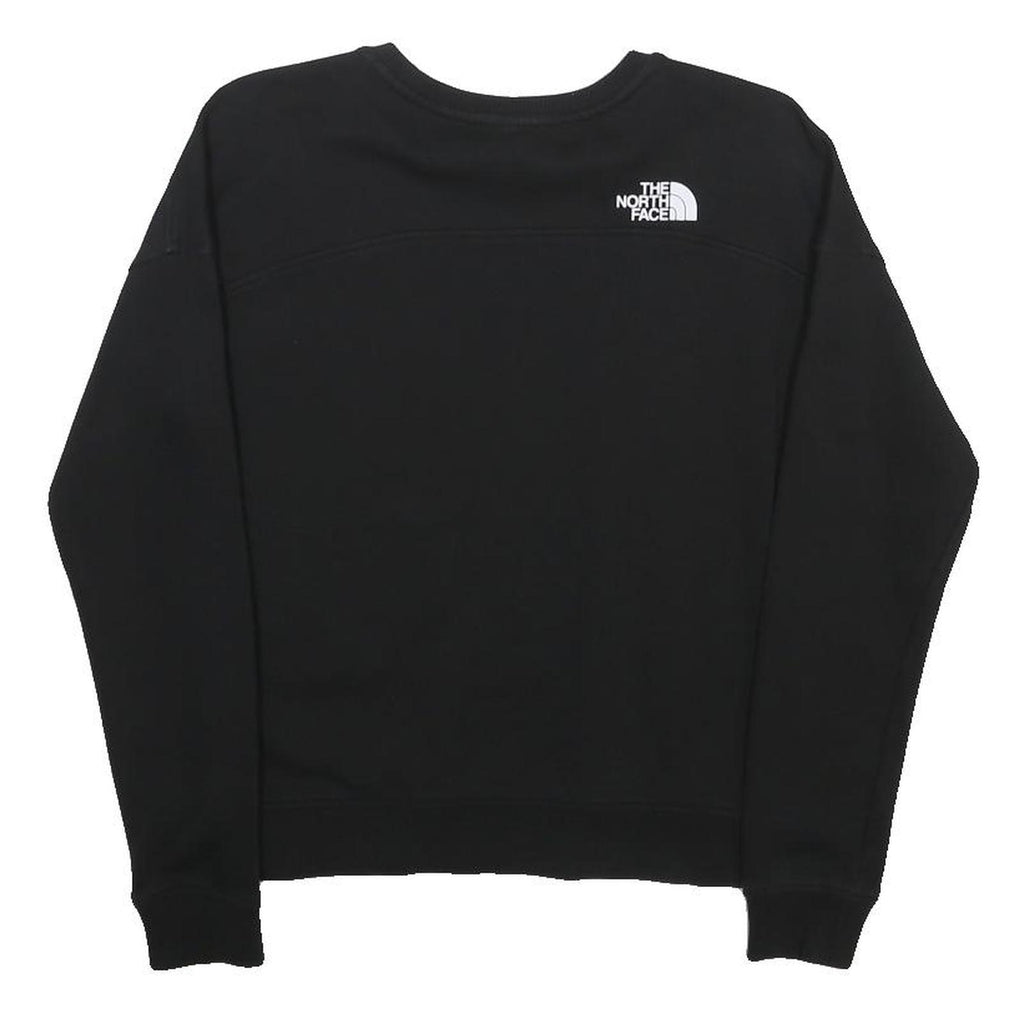 THE NORTH FACE Womens Black Logo Crew Neck XS Cotton Blend Sweatshirt