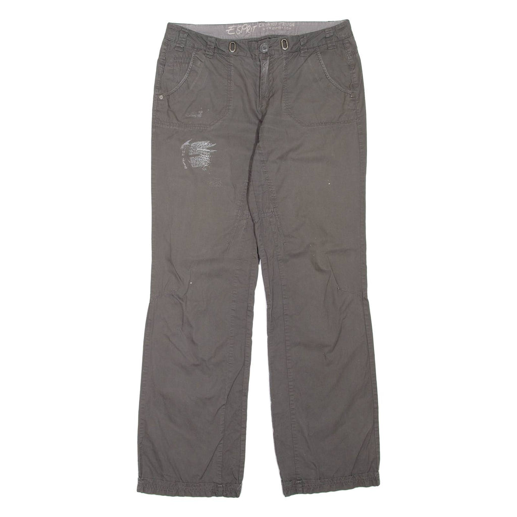 ESPRIT Womens Trousers Grey Regular Straight W32 L31