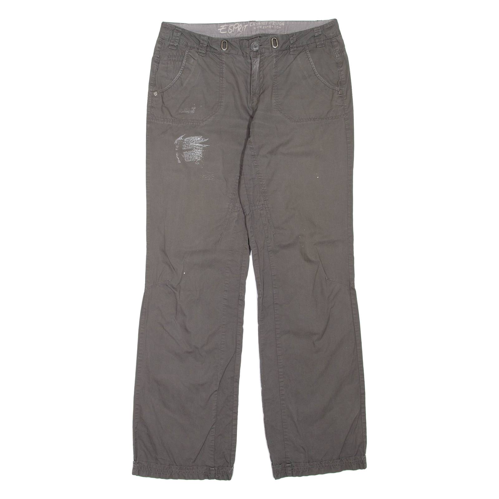 ESPRIT Womens Trousers Grey Regular Straight W32 L31