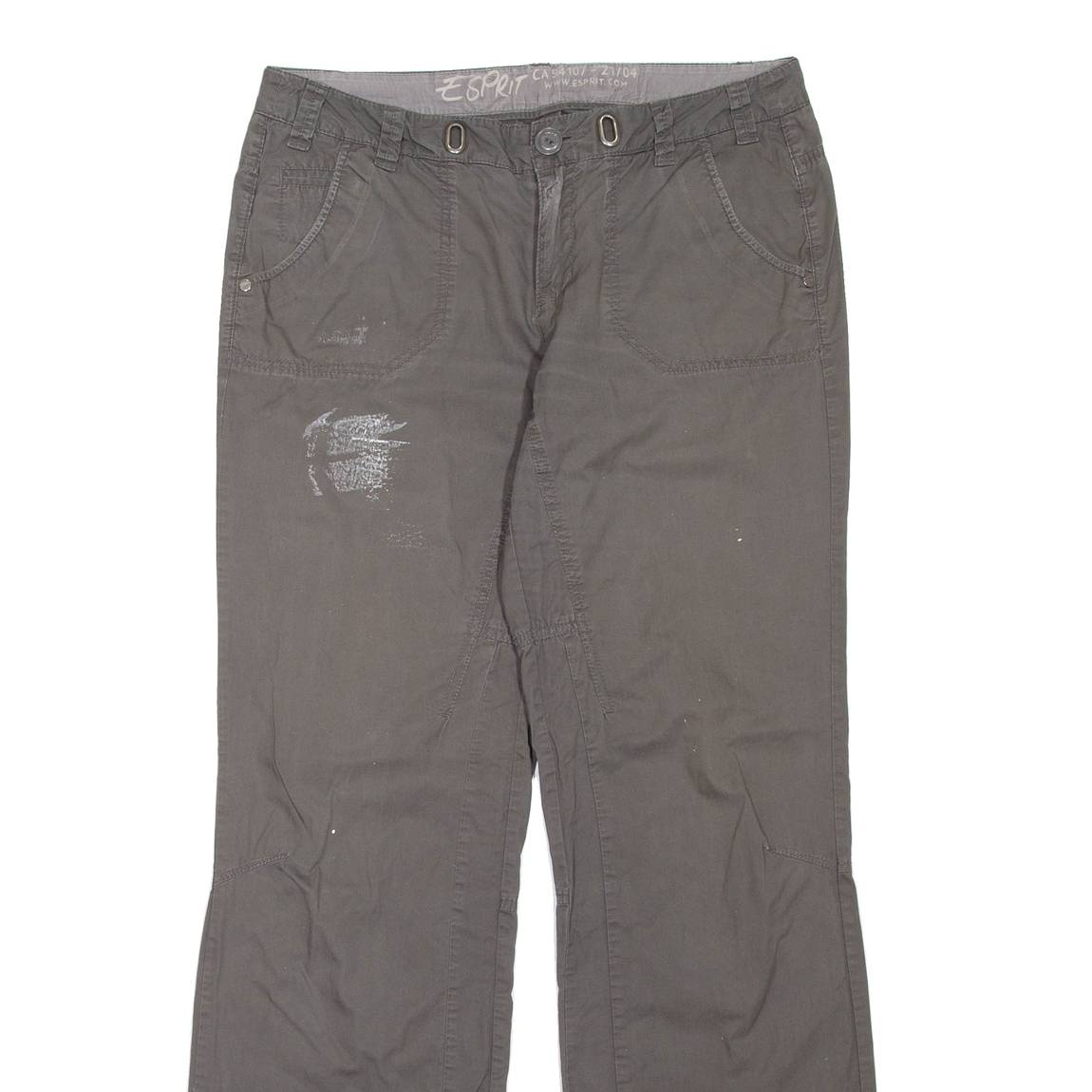 ESPRIT Womens Trousers Grey Regular Straight W32 L31