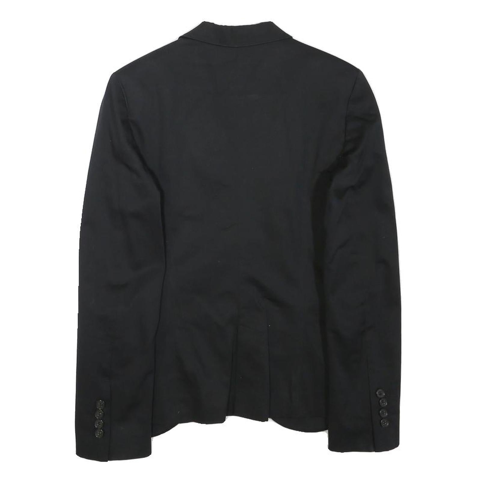 ZARA Womens Black Classic Blazer Jacket S Polyester Blend Button Closure