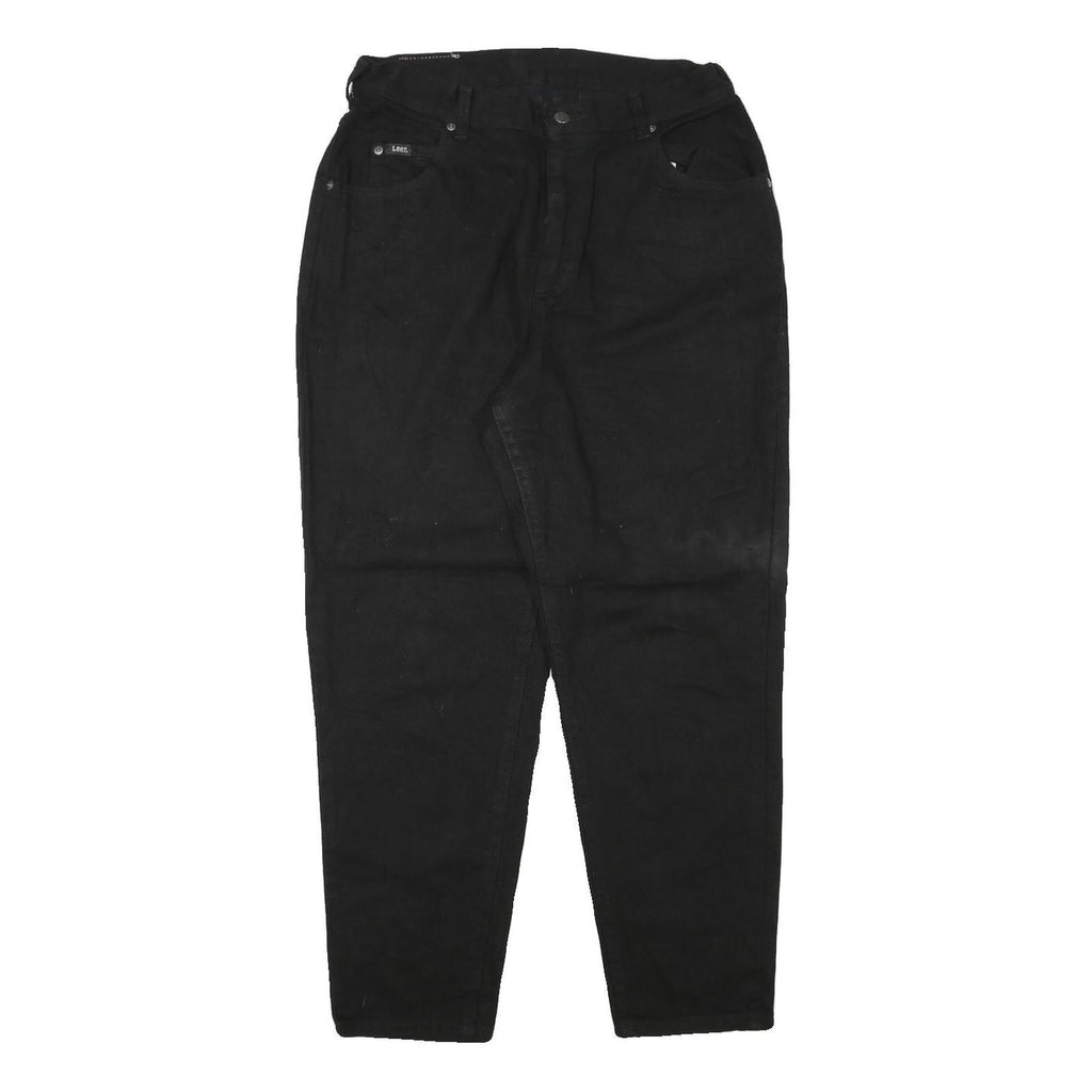 LEE Womens Black Relaxed Jeans Cotton Blend W30 L28 Casual Comfort Zip Closure