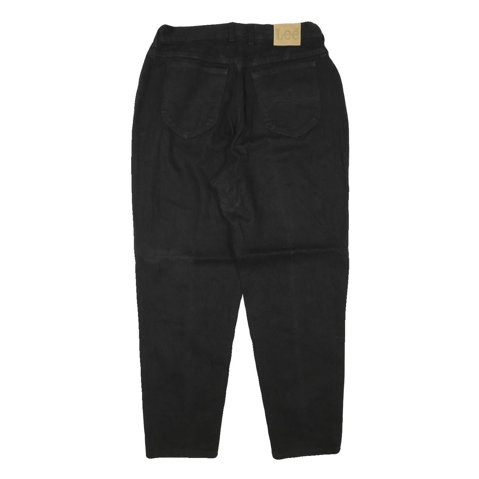 LEE Womens Black Relaxed Jeans Cotton Blend W30 L28 Casual Comfort Zip Closure