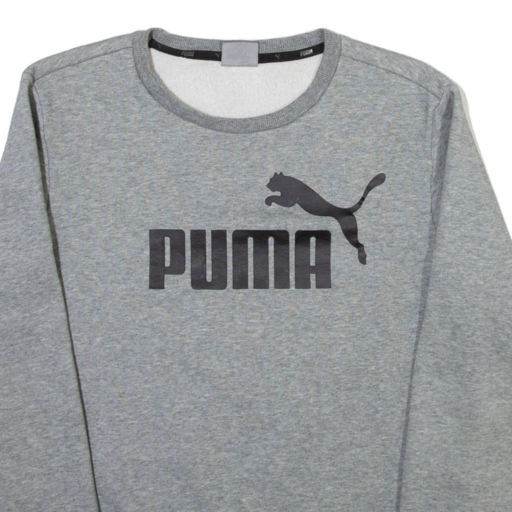 PUMA Mens Sweatshirt Grey Crew Neck S