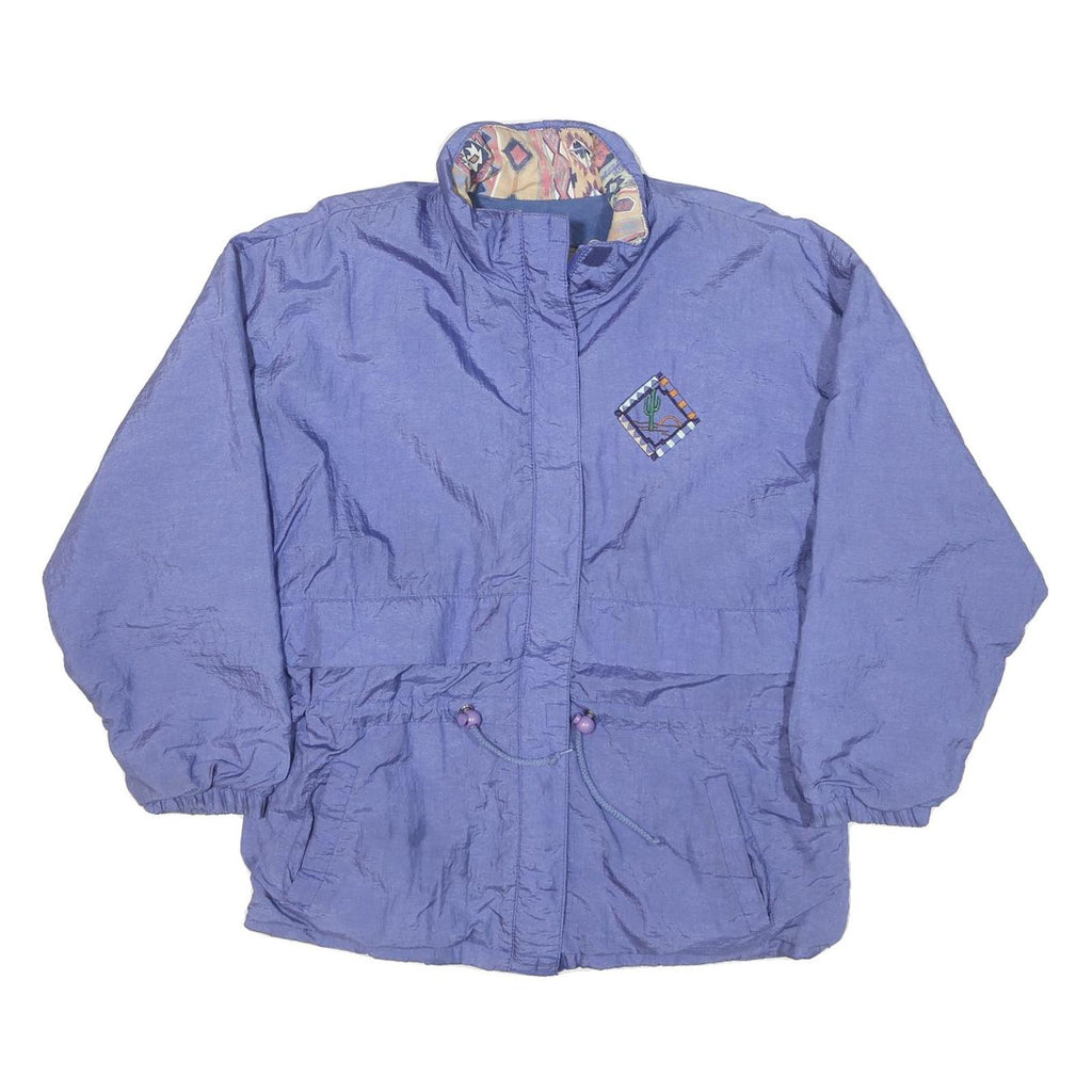 GEMINI SPORT Womens Purple Zip Jacket UK 10 Polyester Plain Lightweight Casual