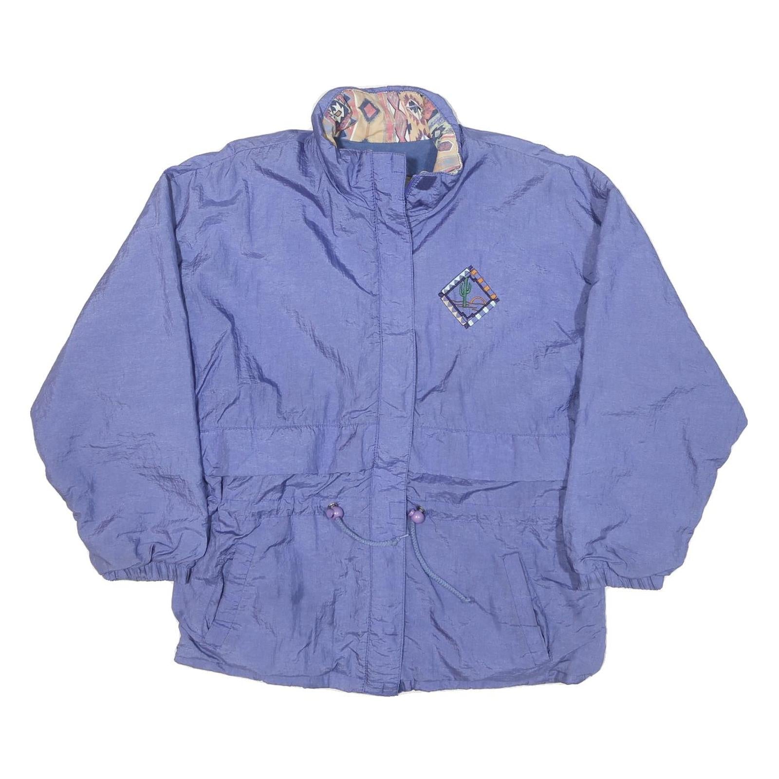 GEMINI SPORT Womens Purple Zip Jacket UK 10 Polyester Plain Lightweight Casual