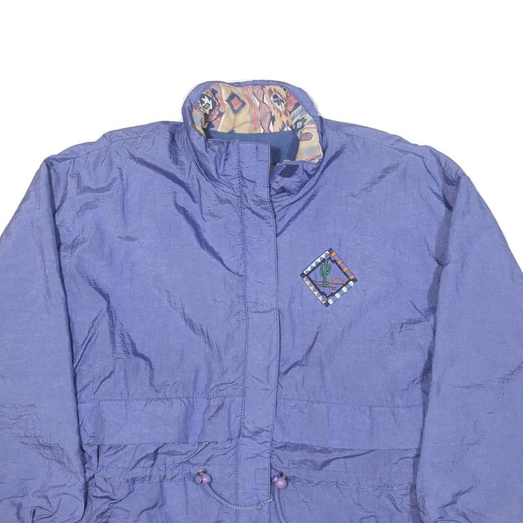 GEMINI SPORT Womens Purple Zip Jacket UK 10 Polyester Plain Lightweight Casual