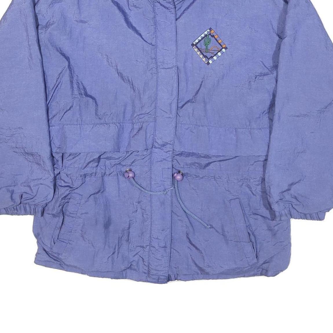 GEMINI SPORT Womens Purple Zip Jacket UK 10 Polyester Plain Lightweight Casual