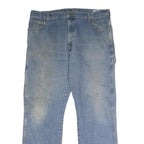 DICKIES Mens Blue Relaxed Straight Denim Light W38 L32 Workwear Utility Jeans