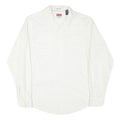 TOMMY HILFIGER Mens White Shirt M Cotton Blend Long Sleeve Button Up Casual Wear