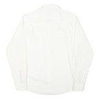 TOMMY HILFIGER Mens White Shirt M Cotton Blend Long Sleeve Button Up Casual Wear