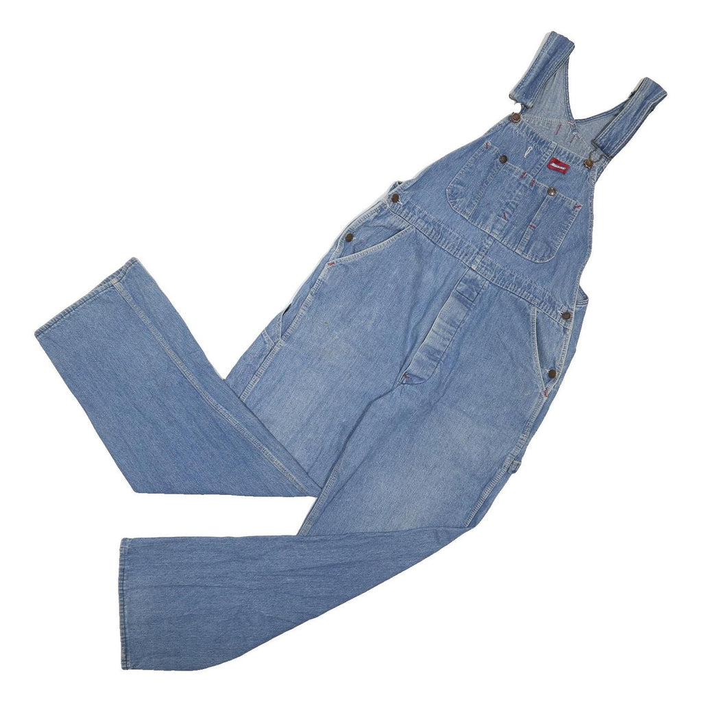 DICKIES Mens Blue Cotton Denim Dungarees Regular Fit M W34 L33 Workwear