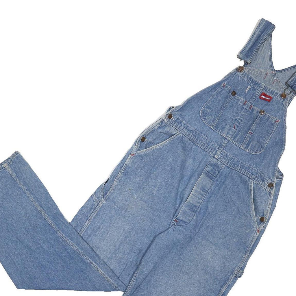 DICKIES Mens Blue Cotton Denim Dungarees Regular Fit M W34 L33 Workwear