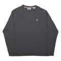 FILA Mens Charcoal Grey Sweatshirt 2XL Crew Neck Cotton Blend Pullover Casual