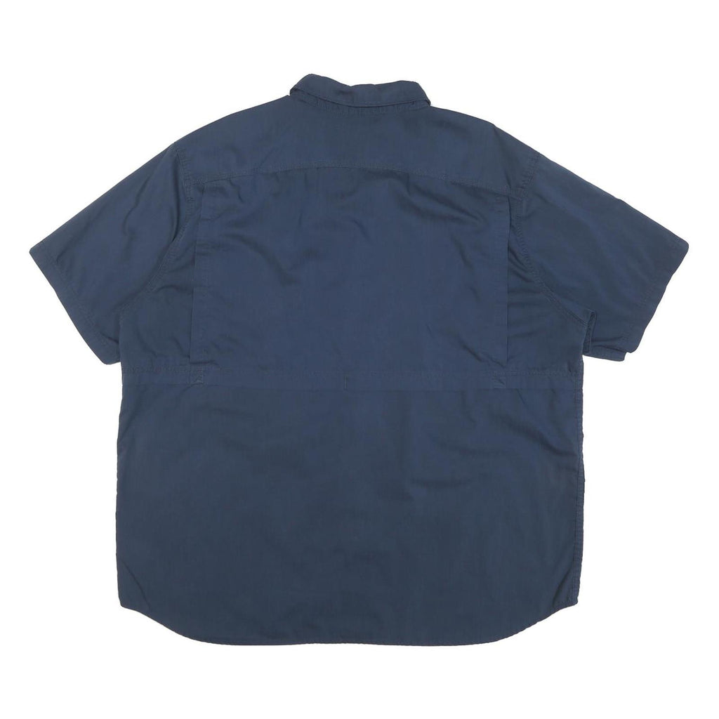 CARHARTT Mens Blue Workwear 2XL Short Sleeve Cotton Blend Shirt