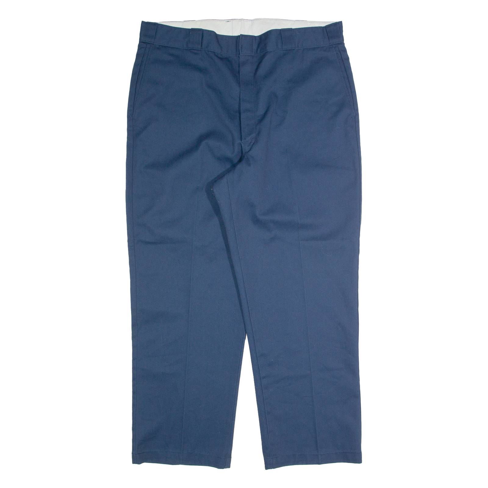 DICKIES Workwear Mens Trousers Blue Regular Straight W40 L30