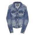 WILLIAM RAST Womens Blue Denim Jacket S Cotton Blend Button Front Casual Style