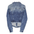 WILLIAM RAST Womens Blue Denim Jacket S Cotton Blend Button Front Casual Style