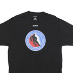 REEBOK Mens Black Hockey Hall Of Fame Graphic T-Shirt L Crew Neck Short Sleeve