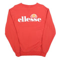 ELLESSE Womens Red Cotton Blend Crew Neck UK 10 Sweatshirt Logo Casual Pullover