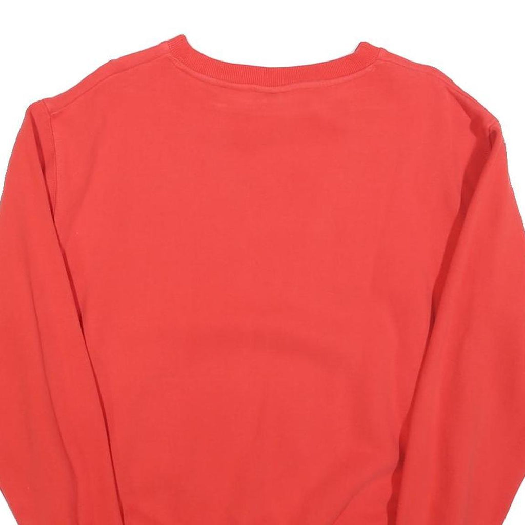 ELLESSE Womens Red Cotton Blend Crew Neck UK 10 Sweatshirt Logo Casual Pullover