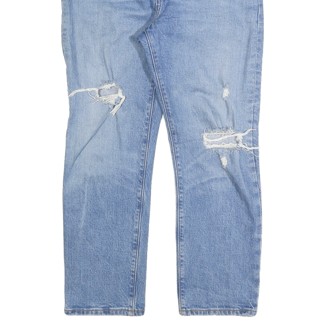 LEVI'S 501 Womens Jeans Blue Regular Straight Denim Light W27 L26 Distressed