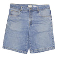 JOHN GEE Mens Shorts Blue Denim Casual 2XL W36 Cotton Blend Relaxed Fit
