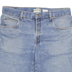 JOHN GEE Mens Shorts Blue Denim Casual 2XL W36 Cotton Blend Relaxed Fit