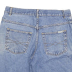 JOHN GEE Mens Shorts Blue Denim Casual 2XL W36 Cotton Blend Relaxed Fit