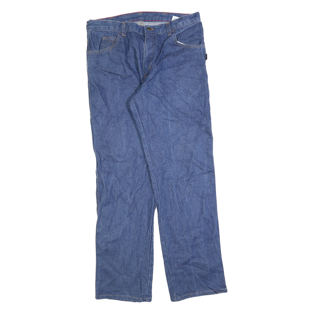 RIVERSIDE Mens Regular Fit Blue Denim Jeans W34 L32 Zip Closure Classic Style