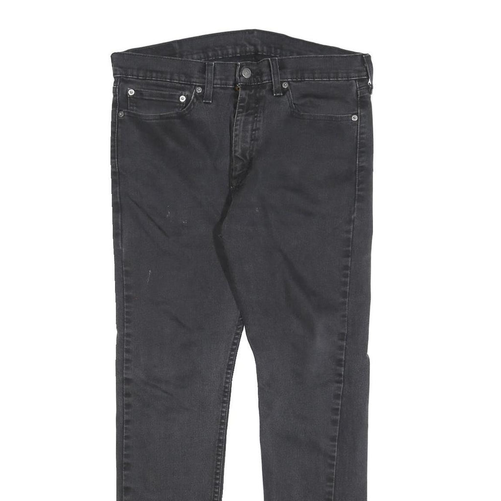 LEVI'S 510 Mens Jeans Black Slim Skinny Denim W34 L32 Zip Cotton Blend
