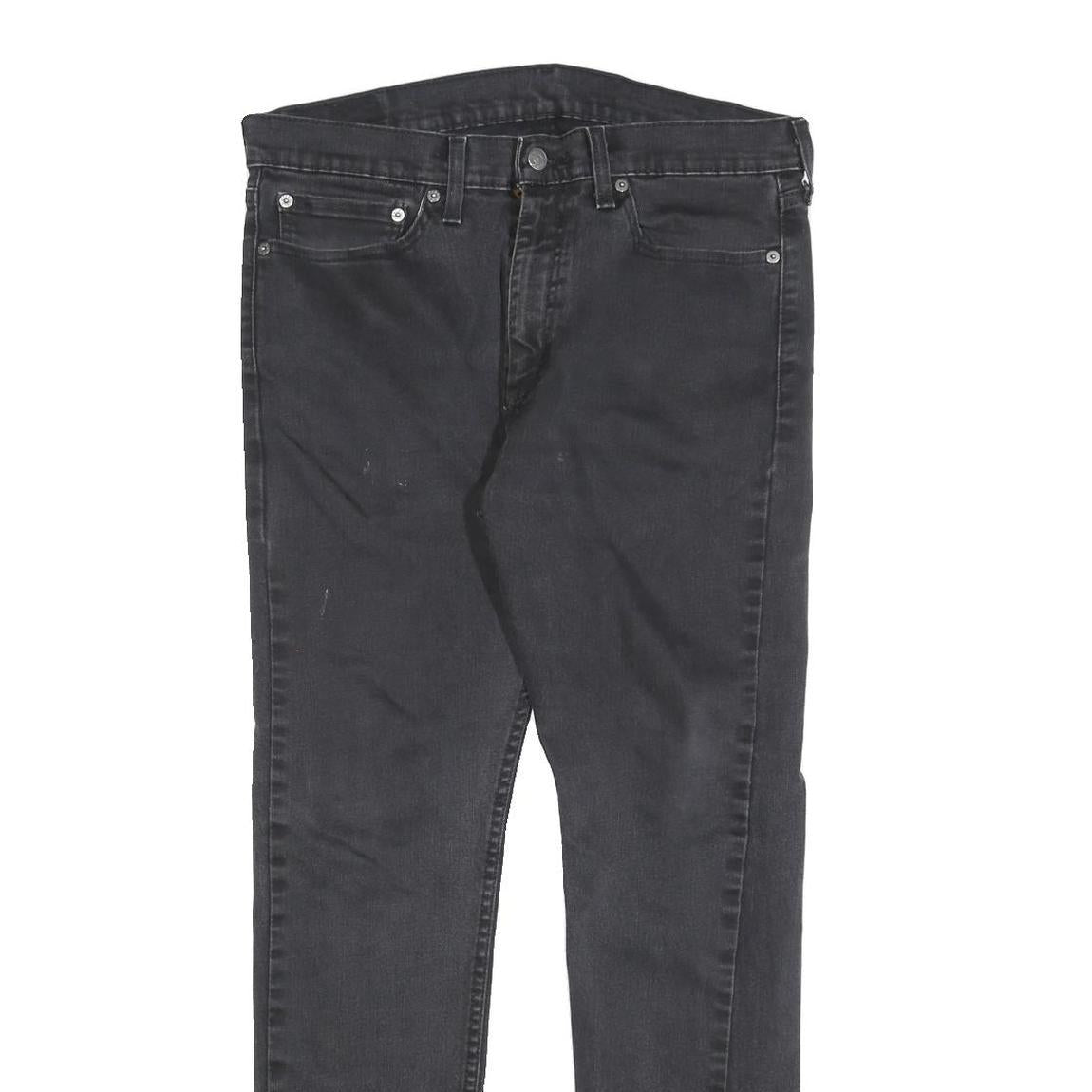 LEVI'S 510 Mens Jeans Black Slim Skinny Denim W34 L32 Zip Cotton Blend