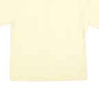 JC PENNEY Mens Cream Short Sleeve Button Shirt L Casual Polyester Blend