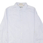 TED BAKER Mens Shirt White Crazy Pattern Long Sleeve M