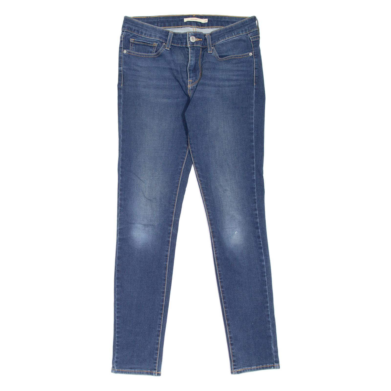 LEVI'S 711 Womens Jeans Blue Slim Skinny Stone Wash W27 L30