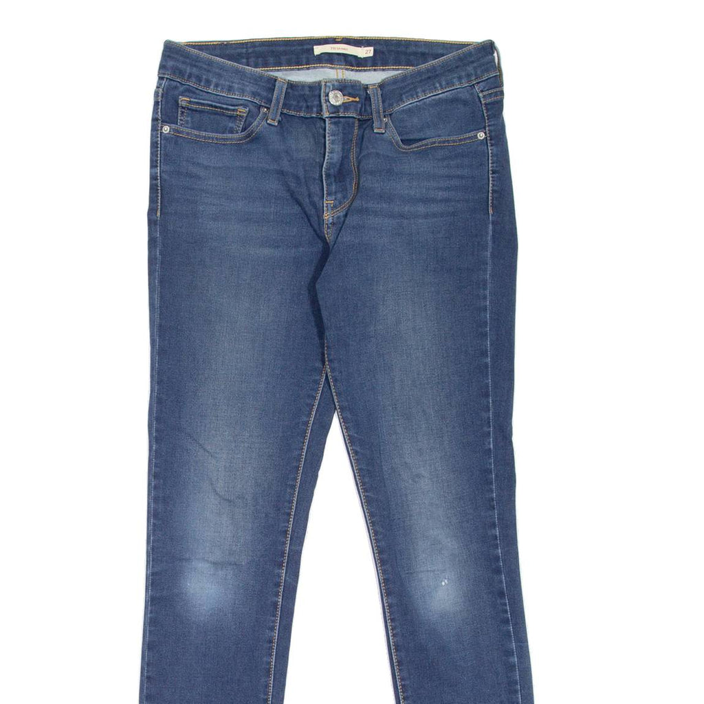 LEVI'S 711 Womens Jeans Blue Slim Skinny Stone Wash W27 L30