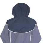 NIKE Womens Navy & Grey Zip Hooded Polyester Blend Jacket XS Sportswear