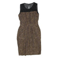 HOBBS LONDON N.w.3 Womens Day Dress Black Spotted Sleeveless Short S
