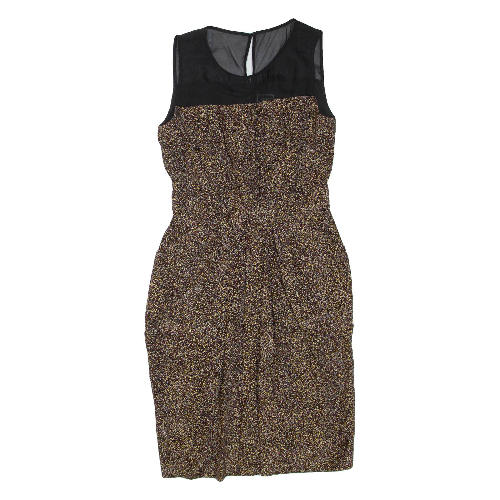 HOBBS LONDON N.w.3 Womens Day Dress Black Spotted Sleeveless Short S