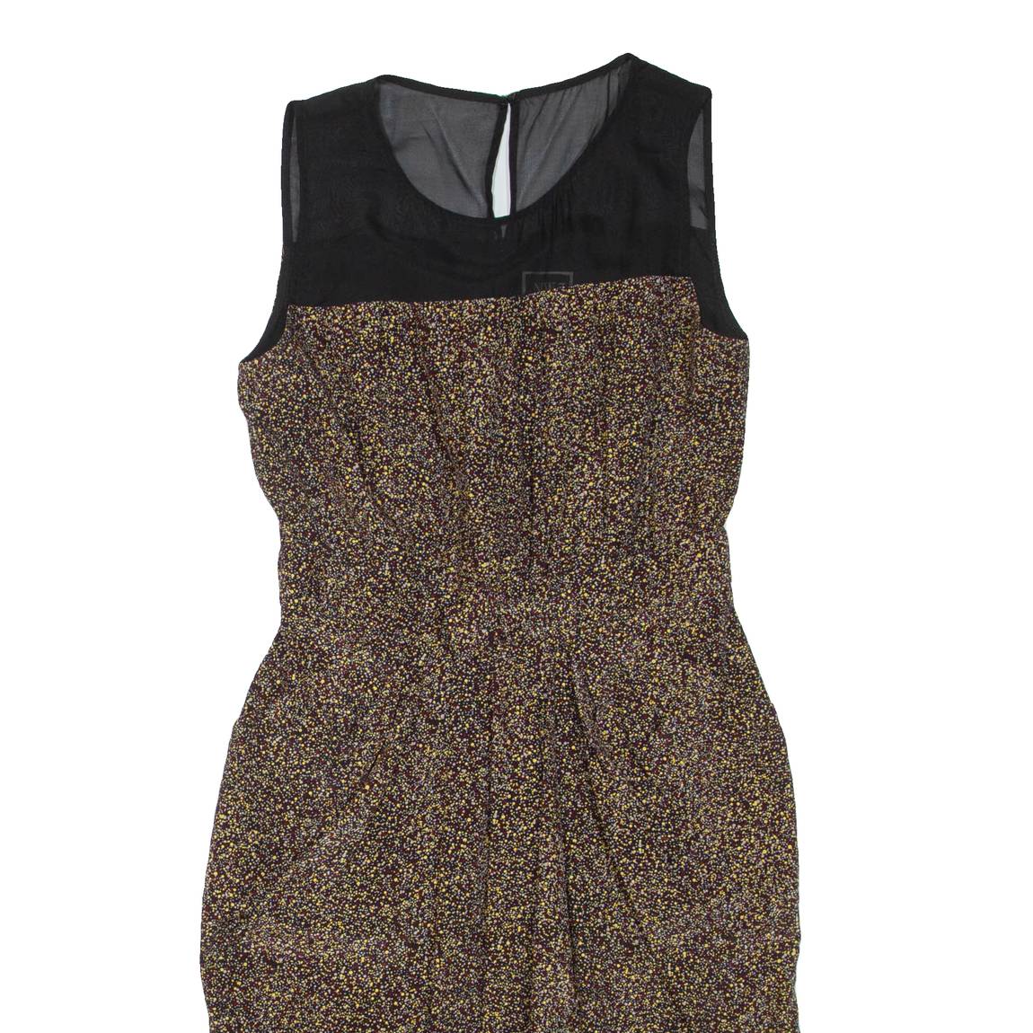 HOBBS LONDON N.w.3 Womens Day Dress Black Spotted Sleeveless Short S