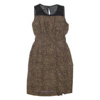 HOBBS LONDON N.w.3 Womens Day Dress Black Spotted Sleeveless Short S