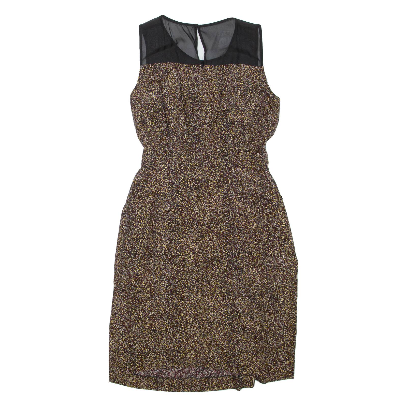 HOBBS LONDON N.w.3 Womens Day Dress Black Spotted Sleeveless Short S
