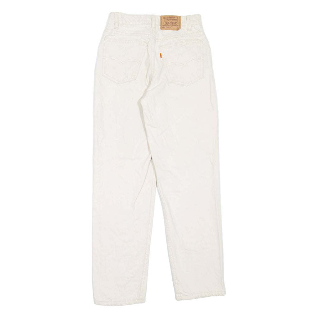LEVI'S 550 Made In USA Orange Tab Student Fit Womens Jeans Beige Mom 90s W24 L30