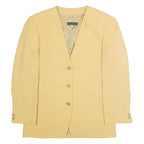 VIA DELL ORSO Womens Blazer Jacket Yellow 90s L