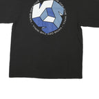 VANS Mens Black & Blue Graphic T-Shirt M Short Sleeve Crew Neck Cotton Blend