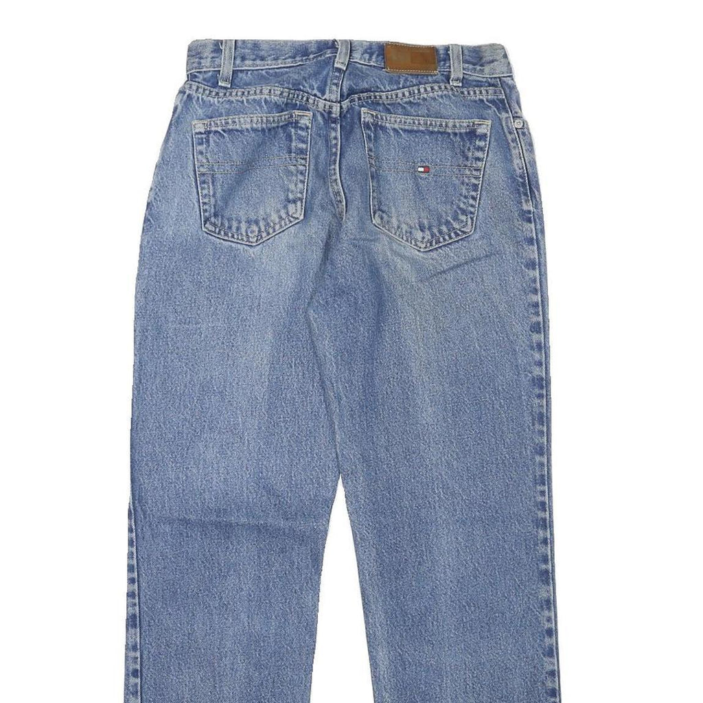 TOMMY HILFIGER Mens Blue Regular Fit Straight Denim W28 L29 Classic Zip Jeans